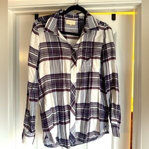 Purple and white flannel